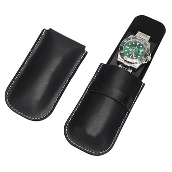 „Spot PU“ odos laikrodžių krepšys, atsparus dulkėms, paprastas, atverčiamas, sustorintas odos, atsparus įbrėžimams, laikrodžių laikymo krepšys