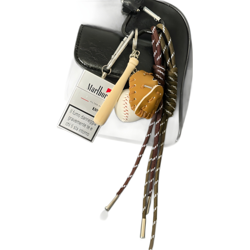 2024 m. naujo stiliaus mažas tinklaraštininkas su austa virve, raktų pakabuko pakabuku, „pasidaryk pats“ animacinių filmukų rašto aksesuarais, madingi