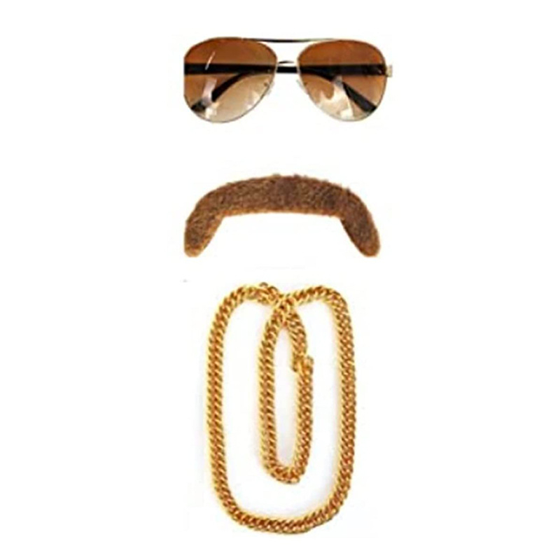 Европейска и американска модна мъжка кафява перука с октопод, рок мъжка рокерска перука от 60-те години