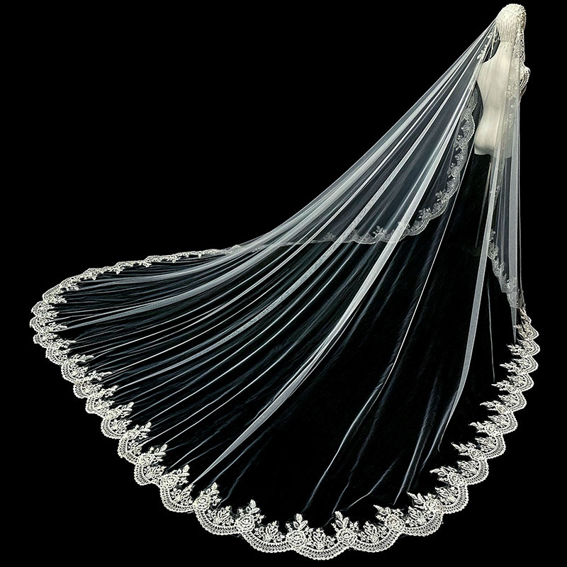 Naujas kutais puoštas perlų šydas, nuotakos, vestuvių pagrindinis vestuvinis šydas, super fėjos Mori ilgas kabantis šydas, galvos apdangalas