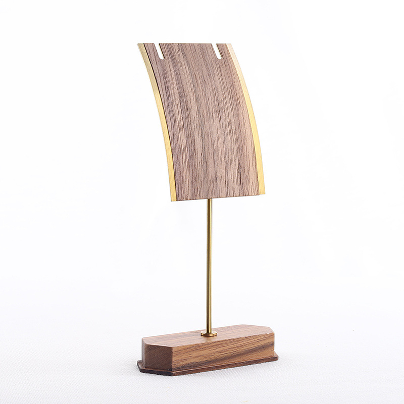 Riešutmedžio metalo auskarų stovas, skaitiklis, kūrybinis papuošalų stovas, karolių stovas, ausų nagų stovas, papuošalų demonstravimo stovas