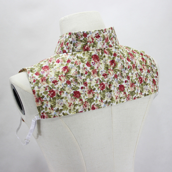 Ευρωπαϊκές και αμερικανικές εκρήξεις Amazon Pastoral Small Floral Cotton T-shirt Collar Jacket Διακοσμητικό κολάρο Ψεύτικο κολάρο