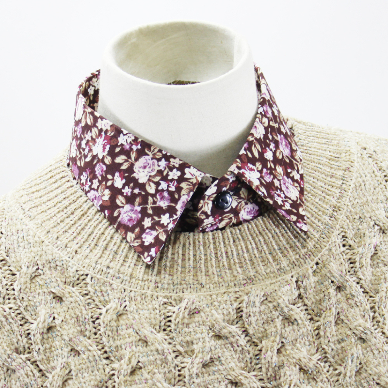 Europos ir Amerikos „Amazon“ sprogimų pastoracinė maža gėlių medvilninė marškinių apykaklė, dekoratyvinė apykaklė, netikra apykaklė