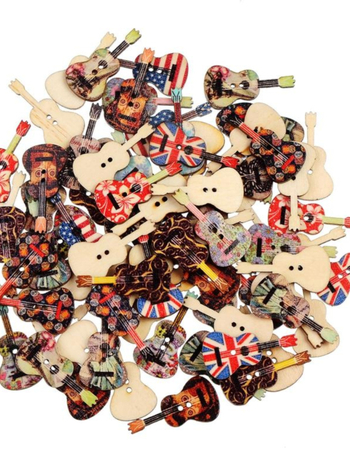 Μια ποικιλία από μικτά ξύλινα κουμπιά κινουμένων σχεδίων πεταλούδας κουνελιού, χειροποίητα diy ξύλινα κουμπιά για παιδιά, δημιουργική χειροποίητη πόρπη ζωγραφικής