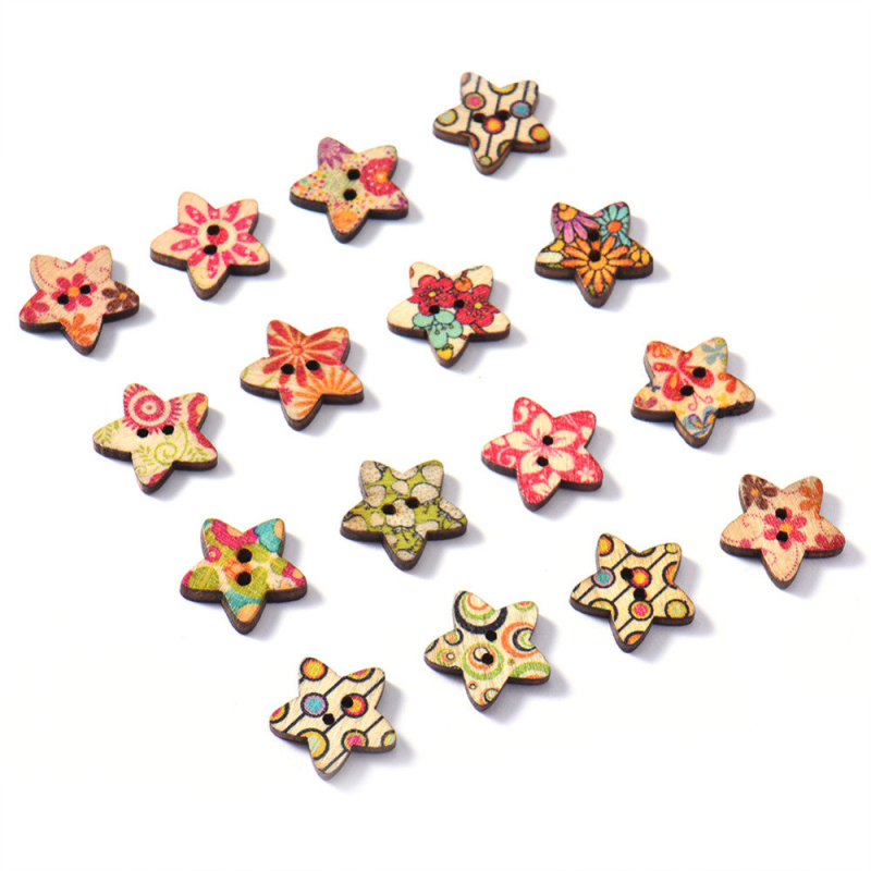 Įvairūs mišrūs animaciniai drugeliai, triušiai, mediniai mygtukai, vaikų rankų darbo, „pasidaryk pats“ medinis sagties žiedas, kūrybingas rankų darbo tapybos medžiagos sagtis