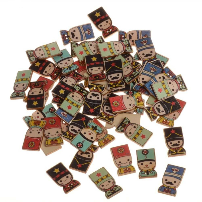 Įvairūs mišrūs animaciniai drugeliai, triušiai, mediniai mygtukai, vaikų rankų darbo, „pasidaryk pats“ medinis sagties žiedas, kūrybingas rankų darbo tapybos medžiagos sagtis