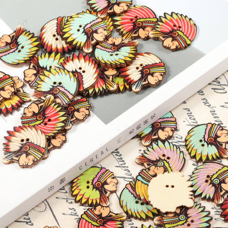 Įvairūs mišrūs animaciniai drugeliai, triušiai, mediniai mygtukai, vaikų rankų darbo, „pasidaryk pats“ medinis sagties žiedas, kūrybingas rankų darbo tapybos medžiagos sagtis