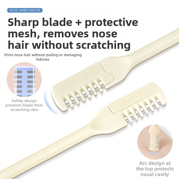 Περιστρεφόμενο τρίμερ για τρίχες μύτης για άνδρες και γυναίκες, ειδικό εργαλείο ξυρίσματος, μικρό ψαλίδι για την αφαίρεση τριχών μύτης, ξυράφι ρουθούνιου