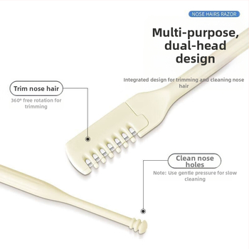 Περιστρεφόμενο τρίμερ για τρίχες μύτης για άνδρες και γυναίκες, ειδικό εργαλείο ξυρίσματος, μικρό ψαλίδι για την αφαίρεση τριχών μύτης, ξυράφι ρουθούνιου