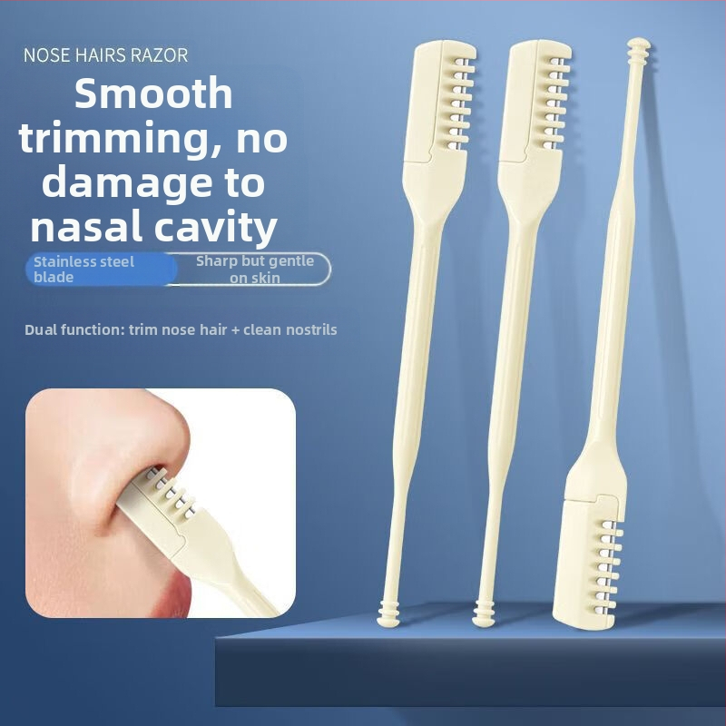 Περιστρεφόμενο τρίμερ για τρίχες μύτης για άνδρες και γυναίκες, ειδικό εργαλείο ξυρίσματος, μικρό ψαλίδι για την αφαίρεση τριχών μύτης, ξυράφι ρουθούνιου