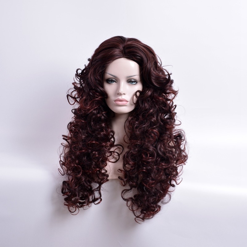 Piiriülesed parukad, Euroopa ja Ameerika parukad, Naiste pikad lokkis juuksed, Kõrge temperatuuriga siidist parukad, Peakatted, Välismaine otsetarne, Tehasevalmis laoseis