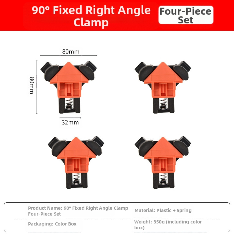 Дървообработваща скоба за фиксиране под прав ъгъл 90 градуса държач под прав ъгъл скоба за фото рамка скоба „Направи си сам“ пружинна скоба G скоба бърза скоба