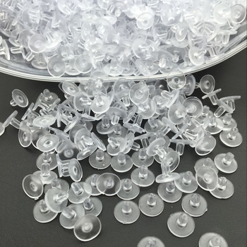 5000 τεμάχια/τσάντα εργοστασιακά αξεσουάρ diy διαφανή ωτοασπίδες σιλικόνης με δίσκο ιπτάμενου δίσκου, ωτοασπίδες από πλαστική μεμβράνη