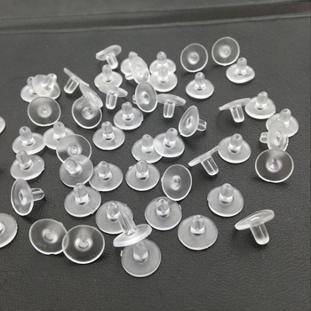 5000 τεμάχια/τσάντα εργοστασιακά αξεσουάρ diy διαφανή ωτοασπίδες σιλικόνης με δίσκο ιπτάμενου δίσκου, ωτοασπίδες από πλαστική μεμβράνη