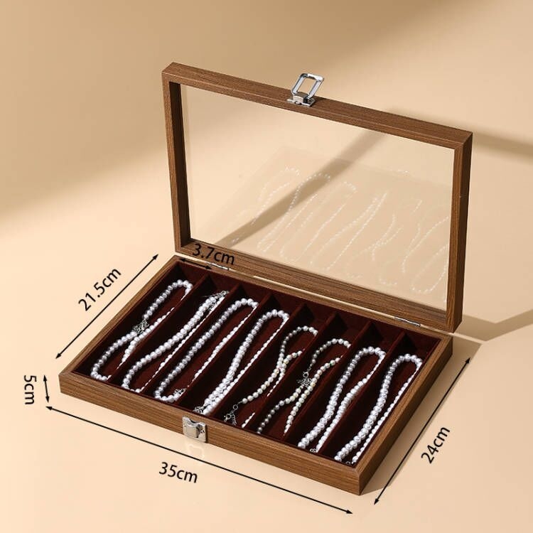 Akrilo karolių laikymo dėžutė Buitiniai papuošalai Apyrankės Pakabuko stovas Perlų karoliai Apyrankė Dulkių nepraleidžianti apdailos dėžutė