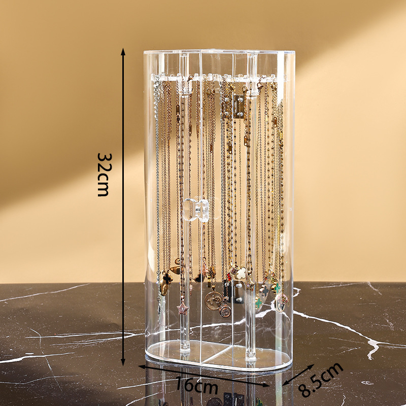 Akrilo karolių laikymo dėžutė Buitiniai papuošalai Apyrankės Pakabuko stovas Perlų karoliai Apyrankė Dulkių nepraleidžianti apdailos dėžutė