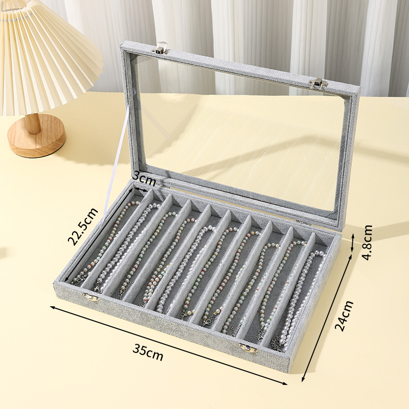 Akrilo karolių laikymo dėžutė Buitiniai papuošalai Apyrankės Pakabuko stovas Perlų karoliai Apyrankė Dulkių nepraleidžianti apdailos dėžutė