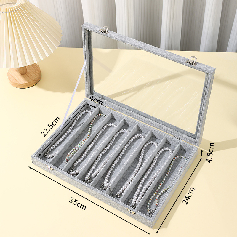 Akrilo karolių laikymo dėžutė Buitiniai papuošalai Apyrankės Pakabuko stovas Perlų karoliai Apyrankė Dulkių nepraleidžianti apdailos dėžutė