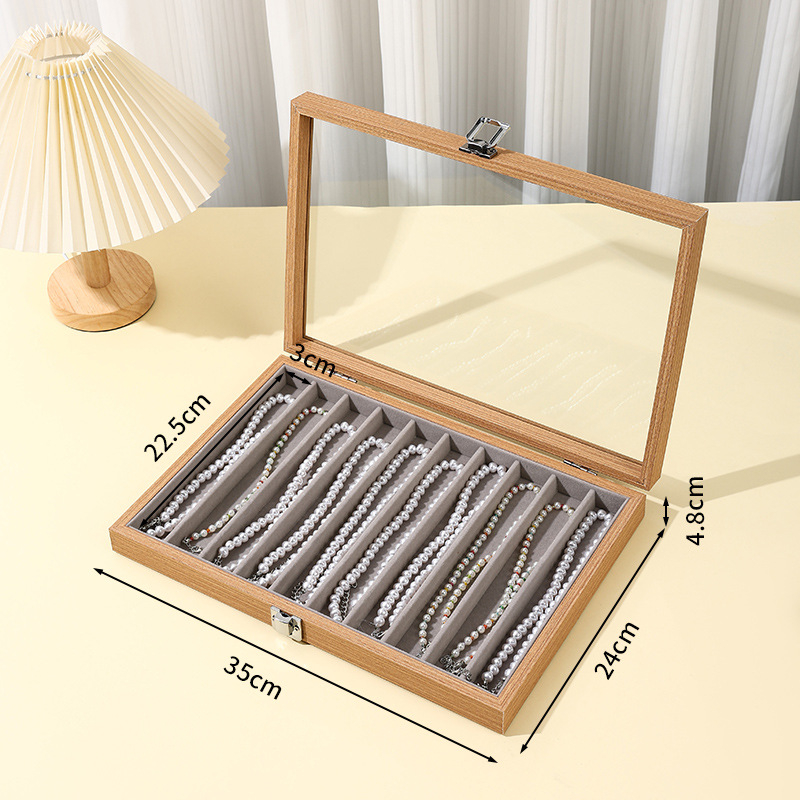 Akrilo karolių laikymo dėžutė Buitiniai papuošalai Apyrankės Pakabuko stovas Perlų karoliai Apyrankė Dulkių nepraleidžianti apdailos dėžutė