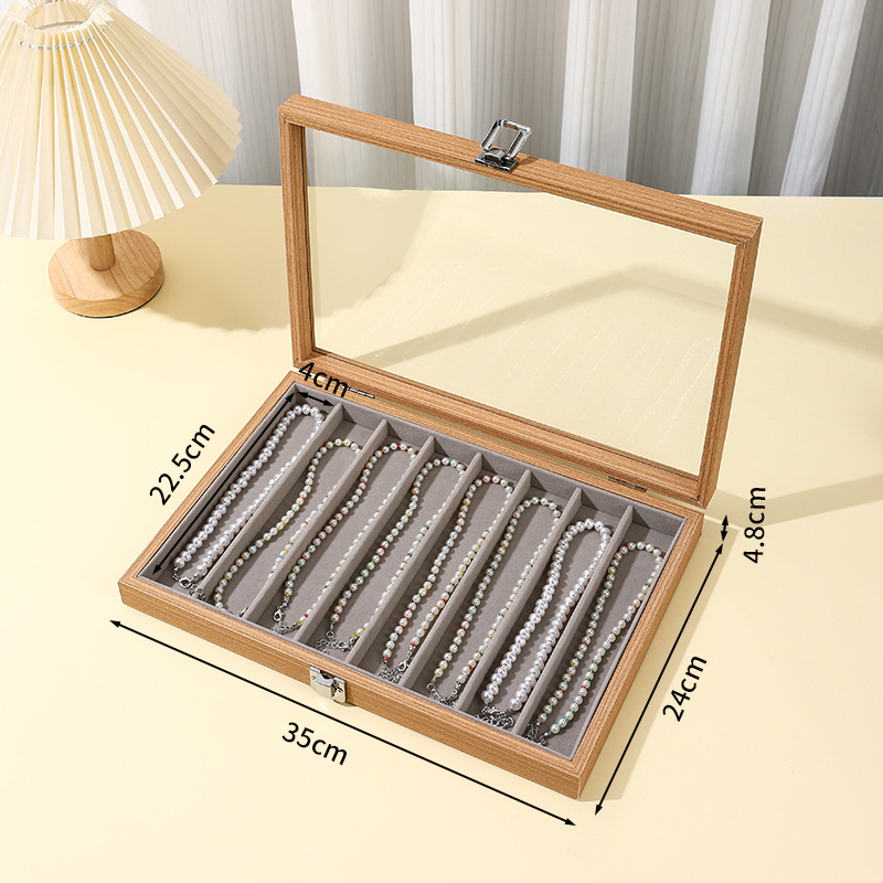 Akrilo karolių laikymo dėžutė Buitiniai papuošalai Apyrankės Pakabuko stovas Perlų karoliai Apyrankė Dulkių nepraleidžianti apdailos dėžutė