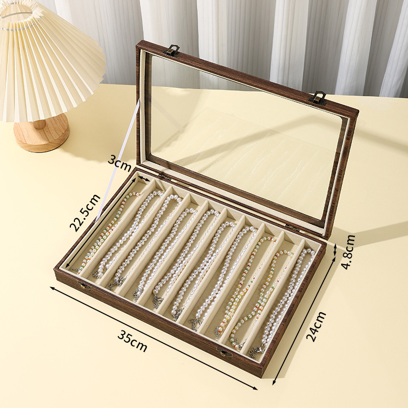 Akrilo karolių laikymo dėžutė Buitiniai papuošalai Apyrankės Pakabuko stovas Perlų karoliai Apyrankė Dulkių nepraleidžianti apdailos dėžutė