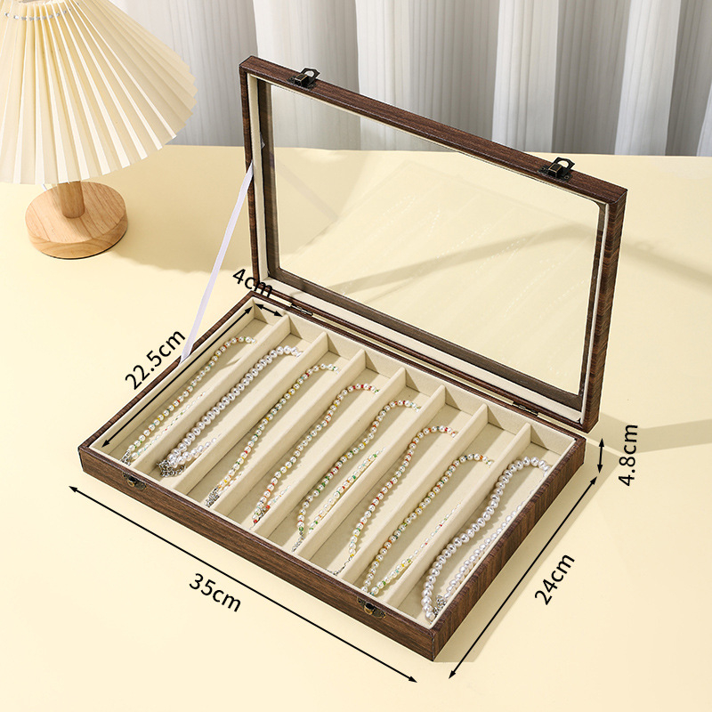 Akrilo karolių laikymo dėžutė Buitiniai papuošalai Apyrankės Pakabuko stovas Perlų karoliai Apyrankė Dulkių nepraleidžianti apdailos dėžutė