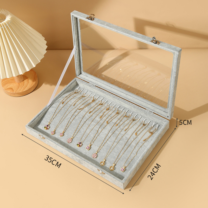 Akrilo karolių laikymo dėžutė Buitiniai papuošalai Apyrankės Pakabuko stovas Perlų karoliai Apyrankė Dulkių nepraleidžianti apdailos dėžutė