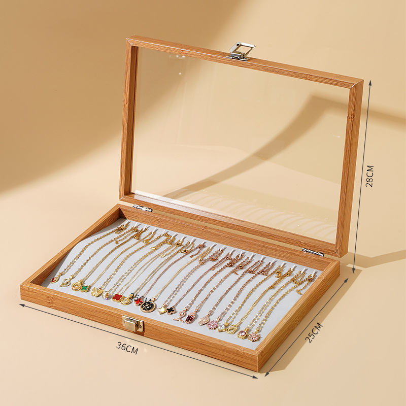 Akrilo karolių laikymo dėžutė Buitiniai papuošalai Apyrankės Pakabuko stovas Perlų karoliai Apyrankė Dulkių nepraleidžianti apdailos dėžutė