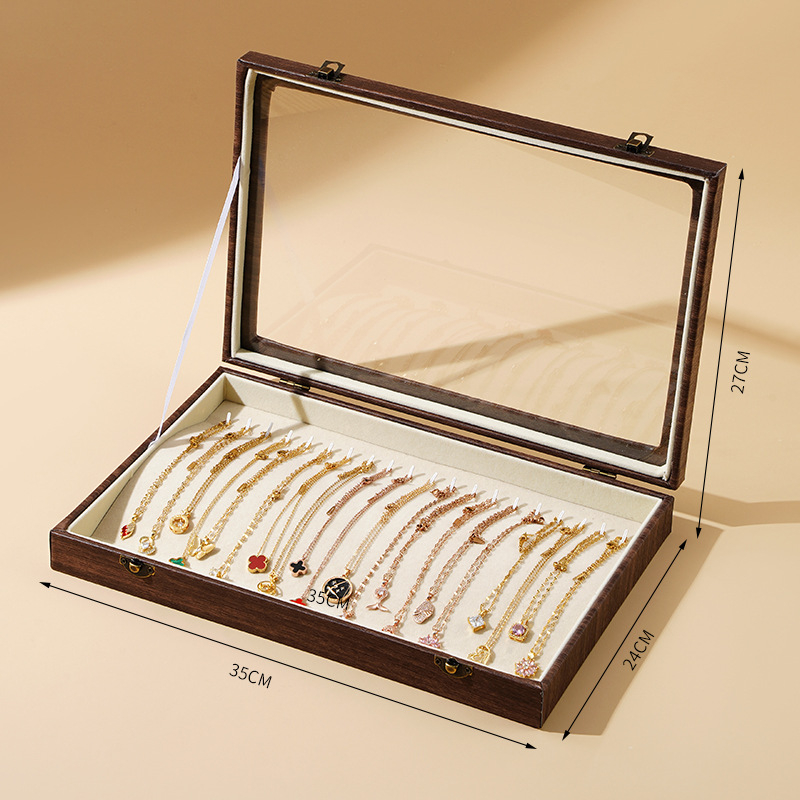 Akrilo karolių laikymo dėžutė Buitiniai papuošalai Apyrankės Pakabuko stovas Perlų karoliai Apyrankė Dulkių nepraleidžianti apdailos dėžutė