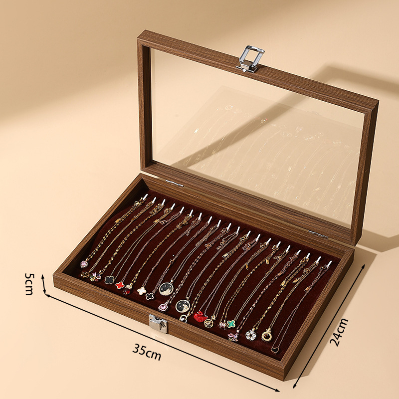 Akrilo karolių laikymo dėžutė Buitiniai papuošalai Apyrankės Pakabuko stovas Perlų karoliai Apyrankė Dulkių nepraleidžianti apdailos dėžutė