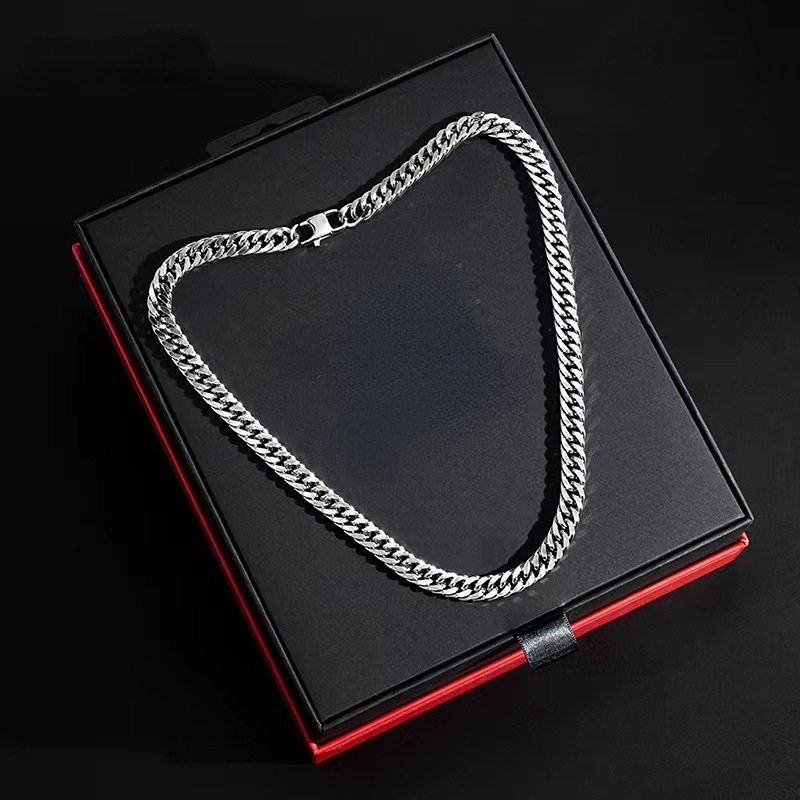 Naujas titano plieno kubietiško hiphopo keturių pusių malūno vėrinys, išskirtinis pankroko stiliaus vyriškas ir moteriškas madingas grandinėlės formos auskaras iš vilnos, nerūdijančio plieno kaklo grandinėlės.