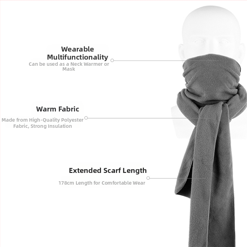 Ruidongi sügis- ja talvine õues kasutatav polaarfliisist multifunktsionaalne fliisist pikk sall, soe kaelasall, hingav jalgrattasõidurätik, laos olemas