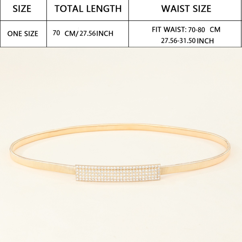 Nový dámsky kovový opasok s plnou diamantovou prackou, retiazka do pása, kreatívna jarná retiazka do pása, oblečenie, šaty, dekorácia, pás, tesnenie, veľkoobchod