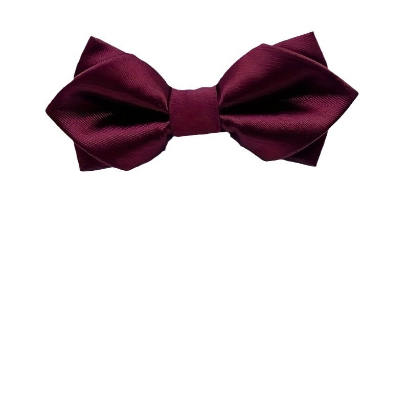 Мъжки остър връх двуслоен асиметричен кепър корейски стил папионка мода банкет кум младоженец съвпадение облекло панделка