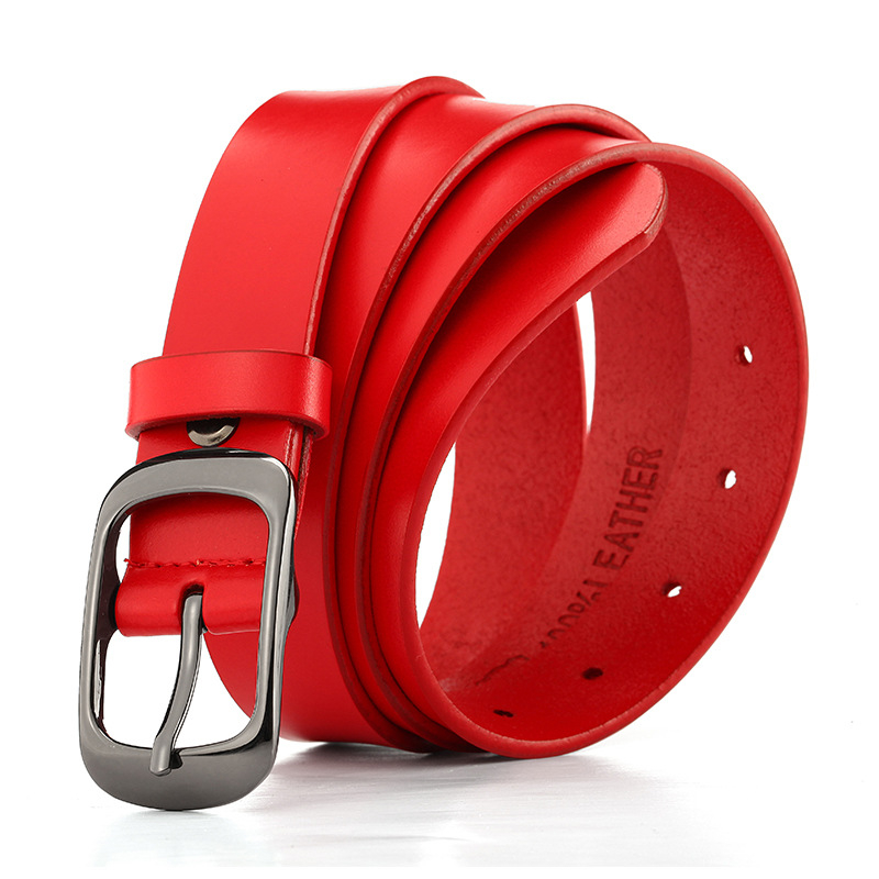 Moteriškas lygios odos diržas, odinis, paprastas, laisvalaikio, platus, kelnių diržas, madingas, universalus, karvės odos diržas, studentiškas, prailgintas, didmeninė prekyba