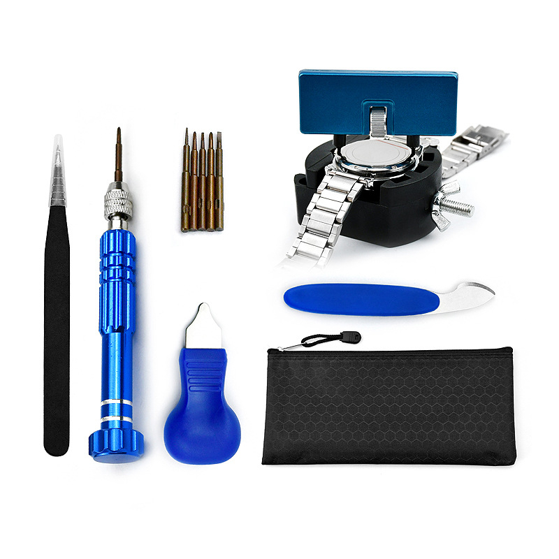 Kellaparandustööriistade laua avamise hoidiku laua remondihoidiku laua avamise hoidiku tagakaane avamise tööriistade kombinatsioonkomplekt