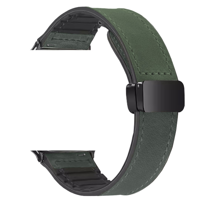 Vhodné pre Huawei GT4 Watch Band GT3 Silikónový 22 mm Voliteľný TPU Crazy Horse kožený skladací remienok s prispôsobiteľnou prackou pre Apple Watch Band