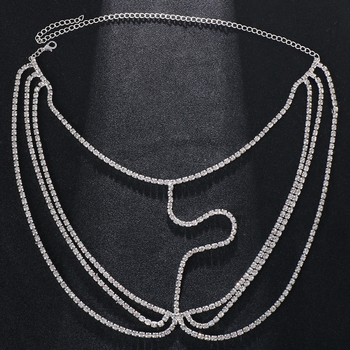 Европа и Съединените щати трансгранични горещи кристали за лице, верижки за жени, секси модни индивидуалности, многослойни бижута за лице, верижки за лице