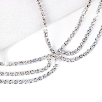 Европа и Съединените щати трансгранични горещи кристали за лице, верижки за жени, секси модни индивидуалности, многослойни бижута за лице, верижки за лице