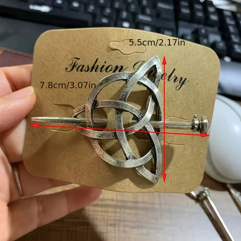 Skandinaviško pirato keltų maišytuvo plaukų segtukas Retro metalinis strypas Stumdomas plaukų segtukas Plaukų segtukas Moteriški kūrybingi plaukų aksesuarai moterims