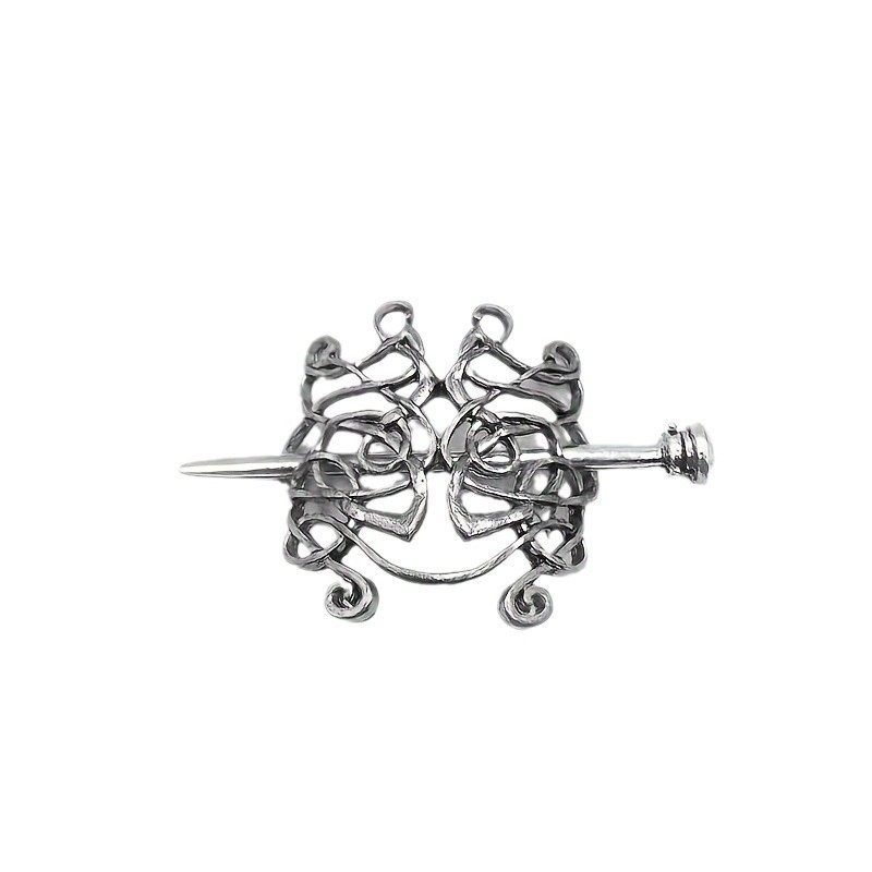 Skandinaviško pirato keltų maišytuvo plaukų segtukas Retro metalinis strypas Stumdomas plaukų segtukas Plaukų segtukas Moteriški kūrybingi plaukų aksesuarai moterims