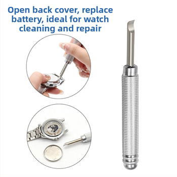 Алуминиева дръжка, инструмент за демонтаж на часовници, ремонт на часовници, многофункционален инструмент за ремонт на часовници, бобина, долен капак, отворен заден капак, смяна на батерията