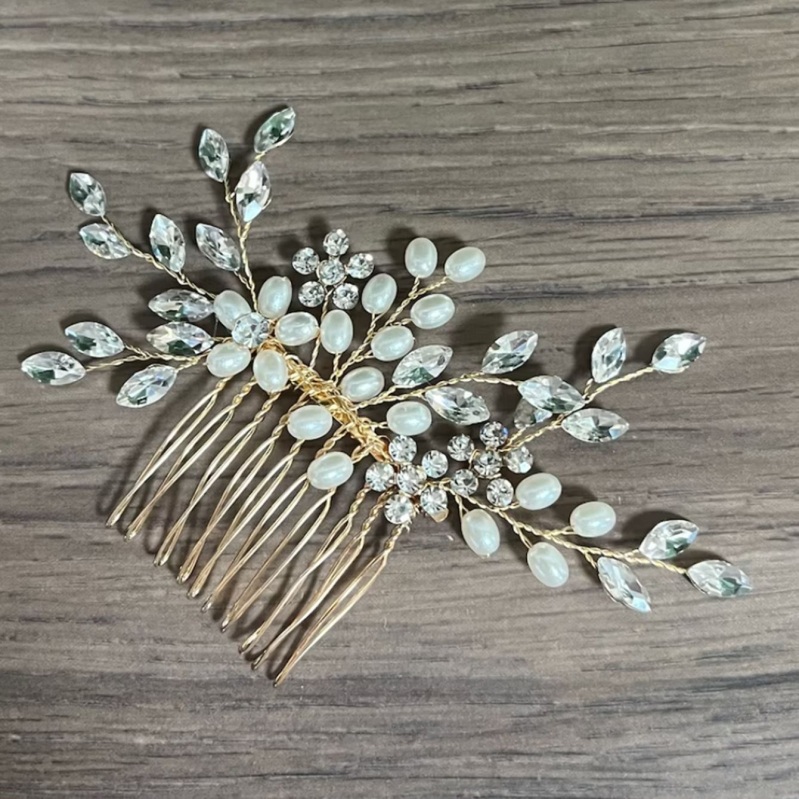 Europos ir Jungtinių Valstijų tarpvalstybiniai perlų cirkonio stiklo arklio akių plaukų šukos, plaukų aksesuarai, gamyklos tiesioginė didmeninė prekyba