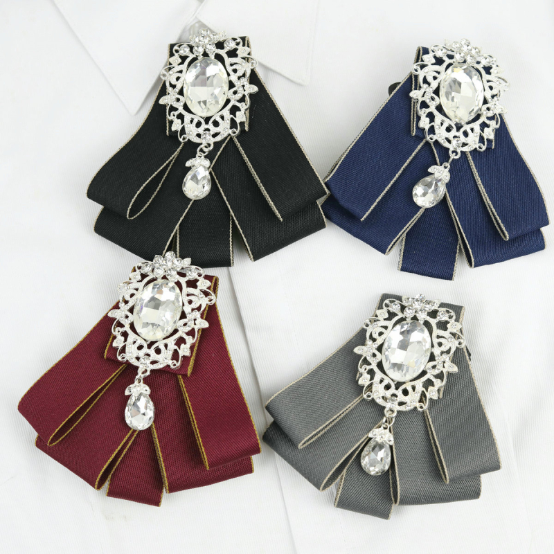 Атмосферни звезди Същият стил Японска мода Инкрустирана с диаманти Личност Ниша Папионка Сценично моделиране Абитуриентска снимка Панделка