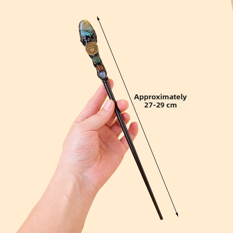 Трансграничен естествен кристален оригинален камък дванадесет съзвездия магическа пръчка кристален елемент оригинален камък магически скиптър реквизит на едро