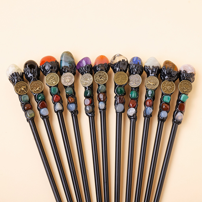 Tarpvalstybinis natūralus krištolas originalus akmuo dvylika žvaigždynų stebuklingos lazdelės krištolo elementas originalus akmuo magiškas skeptras rekvizitai didmeninė prekyba