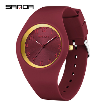 Sanda Brand Hot Quartz Watch Αδιάβροχο Απλό Στρογγυλό Φοιτητικό Ρολό Δοκιμής Διαθέσιμο Φωτεινό Παιδικό Ρολόι