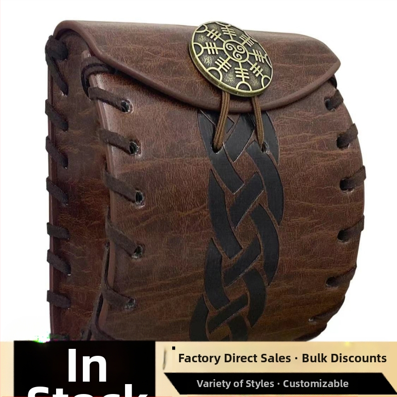 Viduslaiku maza kvadrātveida soma Ziemeļvalstu vikingu stila vintage COSPLAY aksesuāri Amazon TEMU Cross Border