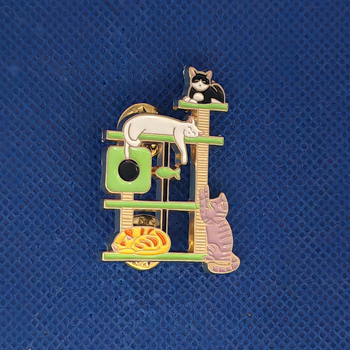 Broșă cu desene animate pentru pisici, pe raft, insignă metalică pentru iubitorii de pisoi, accesorii de rever la modă
