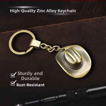 Νέα αξεσουάρ μπρελόκ μενταγιόν καπέλο καουμπόη δημιουργικό δώρο Amazon διασυνοριακό μπρελόκ θερμού μετάλλου